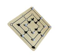 wueiooskj Disfrute de un Divertido Momento en Familia con el clásico Juego de Que Incluye un Juego Estrategia, ajedrez y Actividades Tablero Morris Nine Men, ajedrez y Damas.