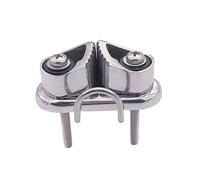 wueiooskj Equipo con mordaza de Leva de Acero Inoxidable, Apto para Todo Tipo Aguas y para Cuerdas 3 a 12 mm. Estabilizadores para Kayak con Bloqueo Leva y Rodillo para Cuerda.