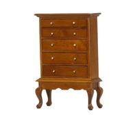 wueiooskj Increíble Mini Vitrina de casa de muñecas 1 12 casa muñecas Cómoda 5 cajones Los prácticos Adornos Muebles para Madera ofrecen infinitas Posibilidades decoración Vitrina en Miniatura