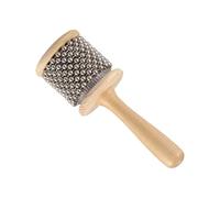 wueiooskj Instrumento de percusión con cuentas de metal. Cabasa de mano. Regalo educativo para pequeños músicos. Es duradero y difícil de romper. Collares y cilindros de perlas, Diámetro 6.5 cm