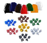 wueiooskj Juego de Dados poliédricos de Varias Caras para Contar, enseñar y Jugar, Juegos rol Divertidos, Entretenimiento Familiar, Juegos rol, Dados Varias Caras, Regalos Fiesta