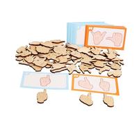 wueiooskj Juego Educativo de emparejamiento con Gestos de Las Manos para niños. Mejora la coordinación y el Aprendizaje. Rompecabezas para Madera .