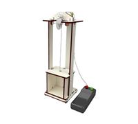 wueiooskj Juguete Educativo para el Desarrollo de Habilidades: Modelo de Ascensor eléctrico para Madera Que inspira el Conocimiento científico a través del Juego práctico. Kit construcción Modelo