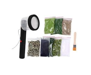 wueiooskj Kit práctico y Ligero de aplicador de césped estático. Contiene Todo lo Necesario para Construir escenarios Modelos Atractivos sin Esfuerzo. Mini césped estático Flocado. Arena