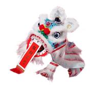 wueiooskj Marioneta de danza del león que realza el festivo, símbolo de buena suerte, ideal regalo para celebrar el Año Nuevo Lunar, marioneta cuerda mano, león chino, decoración del