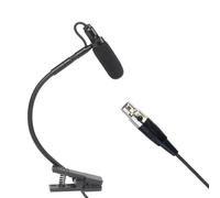 wueiooskj Micrófono de clip para saxofón, instrumento musical, condensador, cuello de cisne, para orquesta, trompeta y otras interpretaciones musicales, Negro, L5