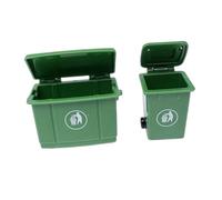 wueiooskj Mini Botes de Basura Decorativos para casa de muñecas, contenedor Basura Divertido con Tapas Abiertas para facilitar el Juego, Modelo Escena Vida para casa muñecas a Escala 1/12
