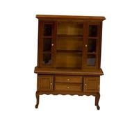 wueiooskj Miniatura de estantería, Mueble Que simula una Escena de la Vida Cotidiana, decoración para Sala Estar, Nogal