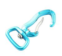 wueiooskj Mosquetón Giratorio para Correa de Perro, arnés, Herramienta para Acampar al Aire Libre, Llave de Seguridad para el hogar, marrón, Azul, 7.6 x 2.8 x 1.6 cm