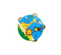 wueiooskj Pandereta de mano de filas, instrumento rítmico vibrante, ideal para niños, educación musical temprana y divertido instrumento de percusión, Animal, 15cm