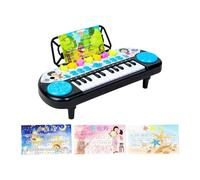 wueiooskj Piano eléctrico portátil para niños con 6 Sonidos de percusión y 25 melodías Que Ayuda a desarrollar el interés Musical y Las Habilidades sociales. Piano de Teclado