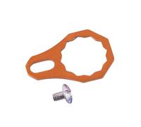 wueiooskj Placa de Bloqueo para Carrete de Pesca, Repuesto eficaz, Compatible con carretes de baitcasting, Accesorios de aleación de Aluminio, manija Izquierda y Derecha del, Naranja, 21.5 x 14.1 mm