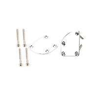 wueiooskj Placa de cuello de guitarra de 4 agujeros, montaje de junta con tornillos, instrumento de cuerda de repuesto, tablero de reparación, accesorio para aprendiz, Tipo 1