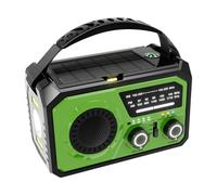 wueiooskj Radio de Emergencia con batería Recargable de 16000 mAh con manivela, Radio Solar portátil de Emergencia NOAA/FM/Am, SOS, Compass, Bluetooth 5.3, Linterna, USB de Teléfono (Verde)