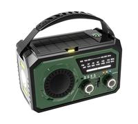 wueiooskj Radio de Emergencia con batería Recargable de 16000 mAh con manivela, Radio Solar portátil de Emergencia NOAA/FM/Am, SOS, Compass, Bluetooth 5.3, Linterna, USB de Teléfono (Verde Profundo)