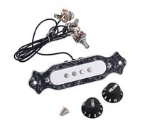 wueiooskj Recogida de sonido de guitarra, transductor eléctrico acústico, bobina 4 cuerdas, pastilla pequeña