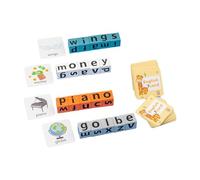 wueiooskj Rompecabezas de alfabetos, Bloques de para Madera, Juego ortografía, Rompecabezas alfabetos, Juego Interactivo para niños 3 a 8 años, Aprendizaje Divertido, Carreras Palabras , sin Campana
