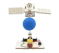 wueiooskj Satélite eléctrico científico Hecho a Mano. Juguete Educativo único para niños Que fomenta la Creatividad y la comprensión de Ciencia Espacial. Proyecto de construcción electrónica para