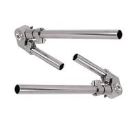 wueiooskj Soporte de tom de acero inoxidable duradero, soporte montaje para bombo, piezas hardware excepcionales para bateristas, juego tom, accesorios, 2 piezas, 30 centímetros