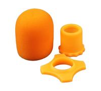 wueiooskj Tapa de micrófono eficaz, parabrisas, cubierta de esponja de espuma y anillo de silicona antivuelco a prueba de golpes, soporte de manga de varilla inferior antivuelco