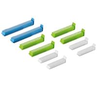 Wüllner und Kaiser - Clips para cierre de bolsas (10 unidades, polipropileno), multicolor