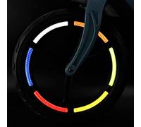 WUERKIYA 64 Piezas Cinta Reflectante Adhesiva para Bicicleta reflectores de Bicicleta de 26/27, 5/28/29 Pulgadas, Pegatina para Borde de llanta de Aluminio para Bicicleta