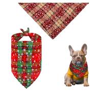 WUERKIYA Bandana para Perros y Gatos: Pañuelo Triangular a la Moda con Estampado Navideño, Tamaño Ajustable, Resistente y Duradero, Ideal para Fiestas y Uso Diario