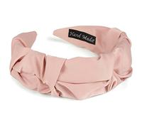 WUERKIYA Diadema para Mujer con Superficie Intrecciata Scintillante Brillantes para El Pelo in Aspetto Volant Fascia Larga Fascia per Capelli Morbida per Capelli Confortevole -Rosa