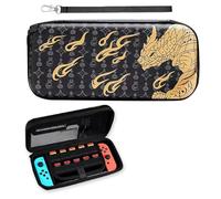 WUERKIYA Estuche Compatible con Nintendo Switch y Switch OLED Lindo Estuche rígido de Transporte Funda Protectora con Almacenamiento para 10 Juegos Consola y Accesorios -2