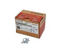 Würth Assy 4 CS - Tornillo para aglomerado (3 x 16 mm, 1000 unidades, acero galvanizado, rosca completa, cabeza avellanada RW 10)