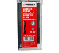 Würth 50 hojas desmontables de 18 mm, extremadamente afiladas, color negro