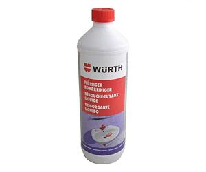 Würth Desatascador de desagües líquido, limpiador de tuberías, eficaz contra atascos y pelo, para ducha, baño, bañera, inodoro, lavabo, cocina, sifón 1000 ml
