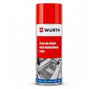 WÜRTH Pegamento en Spray de Contacto Alta Resistencia 400 ml, Spray Adhesivo Transparente para Tapicería, Techo de Coche, Espuma, Tela, Cuero, Goma y Madera