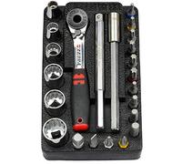 Würth Zebra 0,64 cm Multi Llave + Juego de 23 Piezas de Mini con Llave de carraca + maletín para Habitaciones estrechas