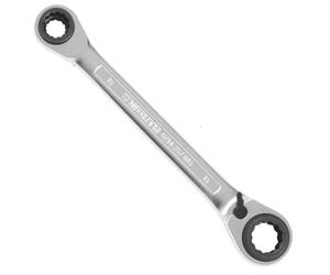 Würth Zebra 0714257019 - Llave de trinquete doble anillo 4 en 1, 16 x 17 mm + 18 x 19 mm con Powerdriv®