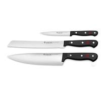 Wüsthof 1125060308 Wusthof Gourmet - Juego de cocina de tres piezas, acero inoxidable de alto carbono, color negro