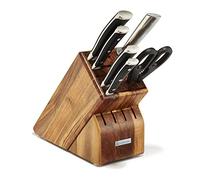 Wüsthof Classic IKON Juego de Bloques de Siete Piezas Alto Carbono, Mango sintético, Negro, Acero Inoxidable