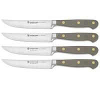 WÜSTHOF Classic juego de cuchillos bistec con 4 cuchillos 12 cm, Velvet Oyster (gris)