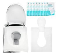 WUFANC 80 Piezas Protector WC Desechable Antibacteriano Biodegradable Empaque Individual Cubiertas Asiento Universal para Adultos y Niños Viajes Aire Libre Baños Públicos Hoteles Avión