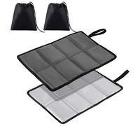 WUFANC Cojines para Exteriores 2PCS, Cojines para Exteriores Plegables, Resistentes A La Humedad Y Cálidos, con 2 Bolsas De Almacenamiento, Lavables A MáQuina, Adecuados para Acampar, Picnics