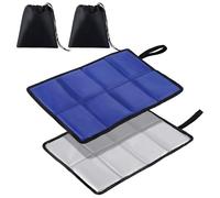 WUFANC Cojines para Exteriores 2PCS, Cojines para Exteriores Plegables, Resistentes A La Humedad Y Cálidos, con 2 Bolsas De Almacenamiento, Lavables A MáQuina, Adecuados para Acampar, Picnics