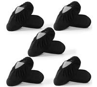 WUFANC Cubre Zapatos Reutilizables - Cubrebotas para Zapatos son Antideslizantes y Resistentes al Desgaste, Lavar a Máquina - Patucos Desechables Adecuadas para Varios Lugares (5 Pares, Negro)