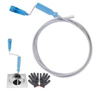 WUFANC Desatascador Tuberias Profesional Ø 6 mm x 3 m, Cable Desatascador Tuberias con Espiral de Limpieza, Alambre Desatascador Tuberias para Limpiar Fregaderos, Bañeras, Alcantarillas e Inodoros