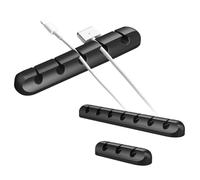 WUFANC Organizador de Cables Escritorio Cable Management Cable Organizer con 15 Canales + 3 Clips Soporte Cables - Cable Management para USB, Audio, Cargadores y Redes(Negro)