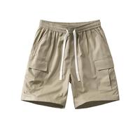 WUFANGBU Shorts Pantalones Cortos De Trabajo Casual para Hombre De Secado Rápido Estilo Delgado Pantalones Medios Sueltos Pantsy para Hombre Pantalones Deportivos 3XL 8833-Khaki para Hombre