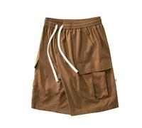 WUFANGBU Shorts Pantalones Cortos De Trabajo Casual para Hombre De Secado Rápido Estilo Delgado Pantalones Medios Holgados Pantsy para Hombre Pantalones Deportivos para Hombre 2XL 8833-Caramel