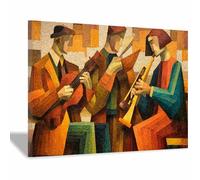 WUFIEA Cuadros abstractos Arte Abstracto Moderno Performance abstracta para sala de estar, dormitorio decoración moderna para el hogar（naranja-60x90cm Enmarcado