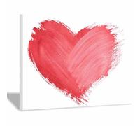 WUFIEA Decoración artística con corazones en lienzo, póster romántico con temática de amor Corazón de rimas de Rocky Decoración para la sala de estar (Negro-20x30cm Enmarcado