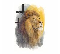 WUFIEA león Divertidos cuadros de pared lienzo póster El león acompañado por el castigo cuadros de pared arte sala de estar decoración del hogar impresiones en lienzo（amarillo209-70x100cm Sin marco