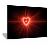 WUFIEA Póster con significado, impresión abstracta en lienzo con corazones de amor Corazón Sueños de Loro Arte mural único para sala de estar o estudio(Rosa-20x30cm Enmarcado